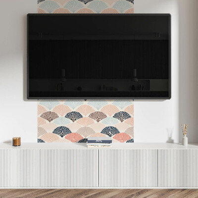 Wandbekleding vinyl Golven met een waaieraccent