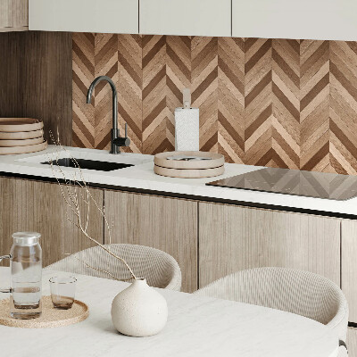 Pvc wandpaneel Houten visgraat in klassieke stijl