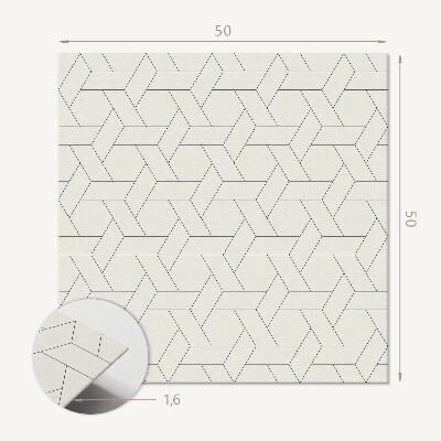 Pvc wandpaneel Hexagonale stijlgeometrie