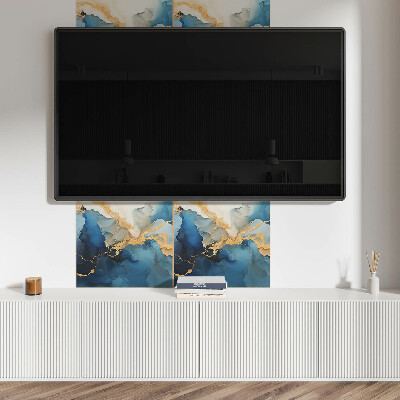 Vinyl wandbekleding Abstractie met golvende vormen