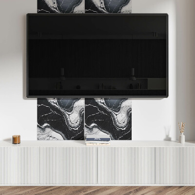 Wandbekleding vinyl Gestileerd marmer in een abstracte vorm