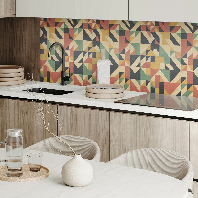 Vinyl wandbekleding Abstract motief met geometrische vormen