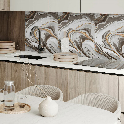 Pvc wandpaneel Dynamische golven in een artistieke benadering