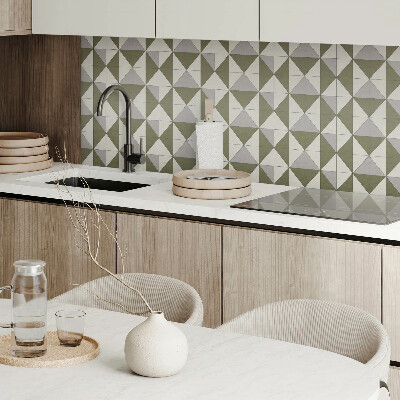Vinyl wandbekleding Ontwerp met driehoeken in een geometrische stijl