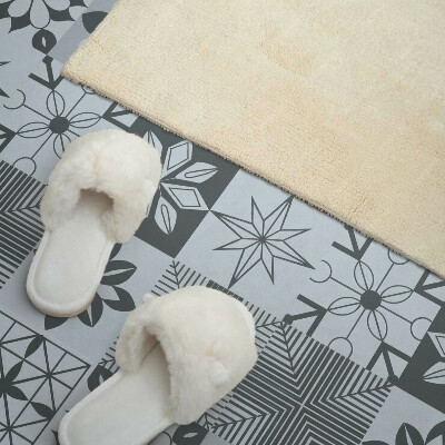 Vinyl wandbekleding Een geometrische puzzel in mozaïekvorm