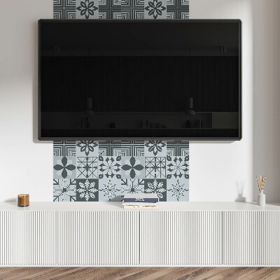 Vinyl wandbekleding Een geometrische puzzel in mozaïekvorm