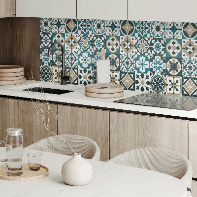 Wandbekleding vinyl Stijlvolle tegels in een harmonieuze indeling