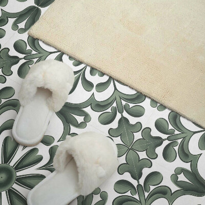 Vinyl wandbekleding Rond plantenmotief