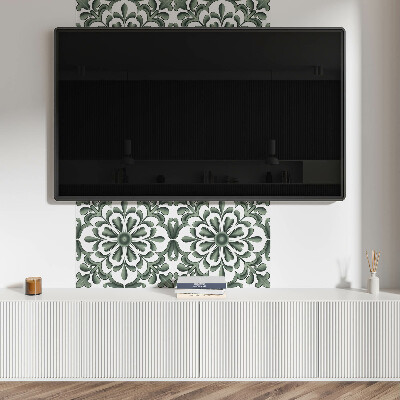 Vinyl wandbekleding Rond plantenmotief