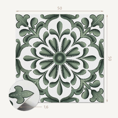 Vinyl wandbekleding Rond plantenmotief