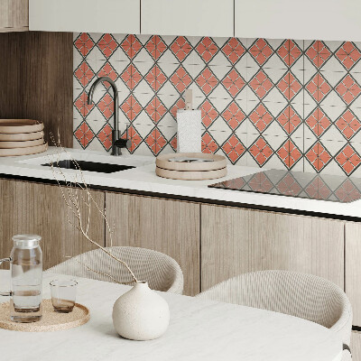 Vinyl wandbekleding Stijlvol geometrisch ruitmotief