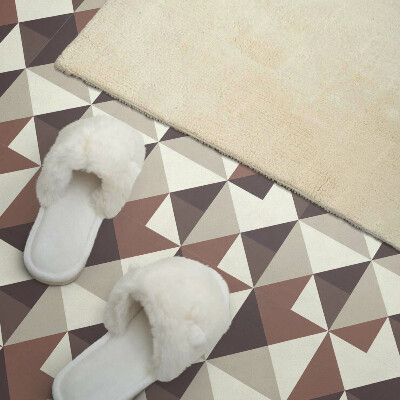 Wandbekleding vinyl Driehoekige geometrie in een uniek ontwerp