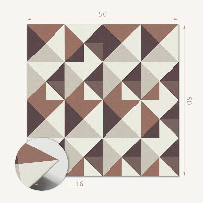 Wandbekleding vinyl Driehoekige geometrie in een uniek ontwerp