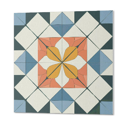 Pvc wandpaneel Geometrie in een bloemige versie