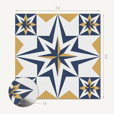 Pvc wandpaneel Vierkante patronen met geometrische sterren