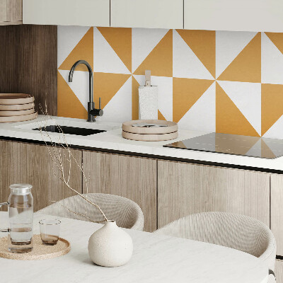 Vinyl wandbekleding Driehoeksgeometrie ingebed in vierkanten