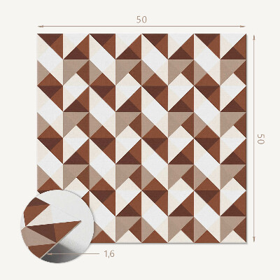 Wandbekleding vinyl Stijlvol geometrisch motief met driehoeken