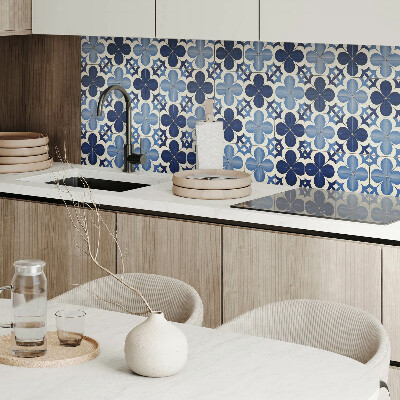 Vinyl wandbekleding Geometrie van bloemmotieven