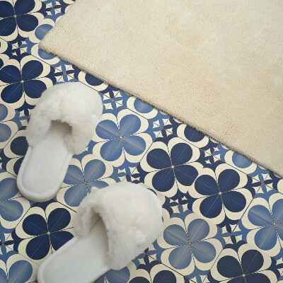 Vinyl wandbekleding Geometrie van bloemmotieven