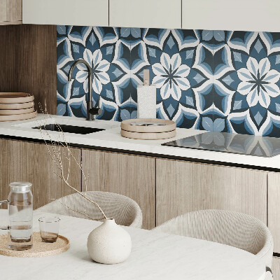 Wandbekleding vinyl Bloemfiguren in perfecte symmetrie