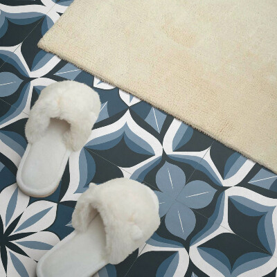 Wandbekleding vinyl Bloemfiguren in perfecte symmetrie