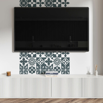 Vinyl wandbekleding Geometrische vormen op tegels