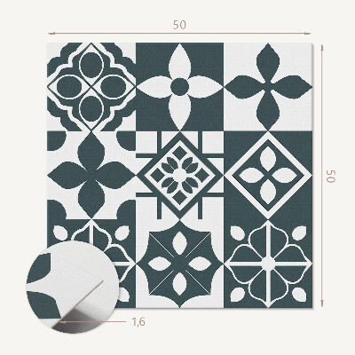 Vinyl wandbekleding Geometrische vormen op tegels