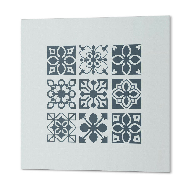 Wandbekleding vinyl Geometrische arrangementen in vierkante patronen