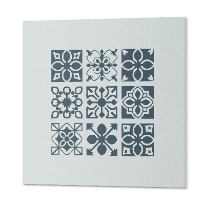 Wandbekleding vinyl Geometrische arrangementen in vierkante patronen