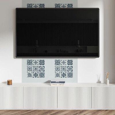 Wandbekleding vinyl Geometrische arrangementen in vierkante patronen