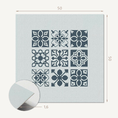 Wandbekleding vinyl Geometrische arrangementen in vierkante patronen