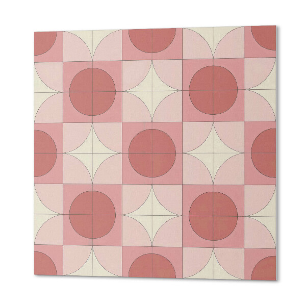 Pvc wandpaneel Cirkels met bloemenmotief