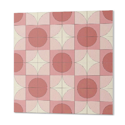 Pvc wandpaneel Cirkels met bloemenmotief