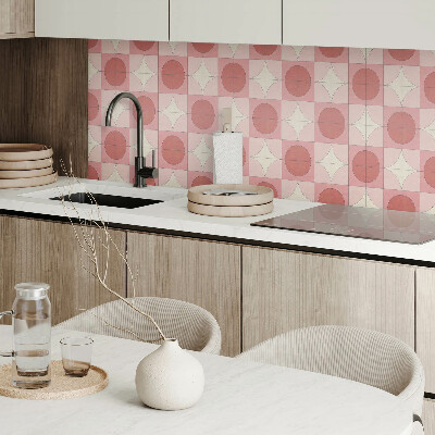 Pvc wandpaneel Cirkels met bloemenmotief