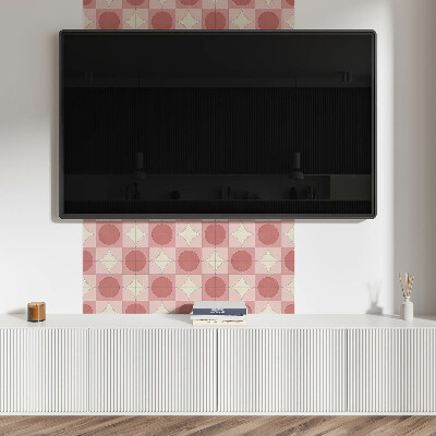 Pvc wandpaneel Cirkels met bloemenmotief