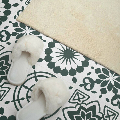 Vinyl wandbekleding Bloemen in geometrische vormen