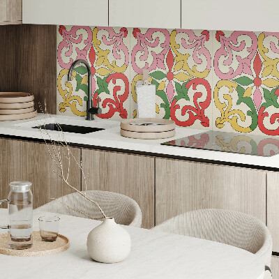 Vinyl wandbekleding Bloemen omringd door elegante ornamenten