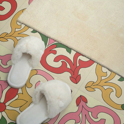 Vinyl wandbekleding Bloemen omringd door elegante ornamenten