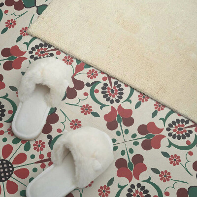 Vinyl wandbekleding Bloemen in evenwichtig symmetrisch ontwerp