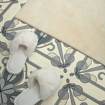 Wandbekleding vinyl Bloemen met elegante versieringen