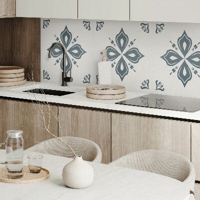 Wandbekleding vinyl Kruisbloempatroon