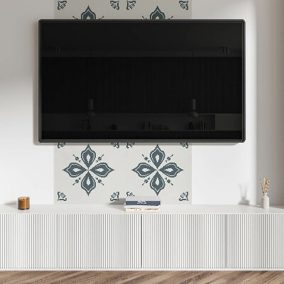 Wandbekleding vinyl Kruisbloempatroon