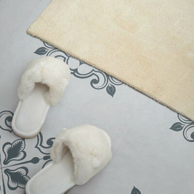 Vinyl wandbekleding Patroon met plantendecoraties