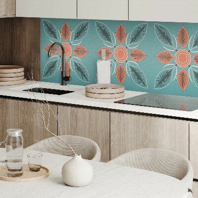 Pvc wandpaneel Volksontwerp met bloemen en bladeren