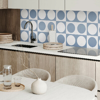 Wandbekleding vinyl Geometrie van cirkels in een rastersysteem