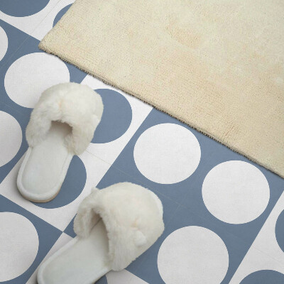 Wandbekleding vinyl Geometrie van cirkels in een rastersysteem