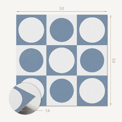 Wandbekleding vinyl Geometrie van cirkels in een rastersysteem