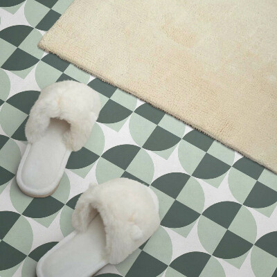 Wandbekleding vinyl Patroon met cirkels en vierkanten in geometrie