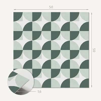 Wandbekleding vinyl Patroon met cirkels en vierkanten in geometrie