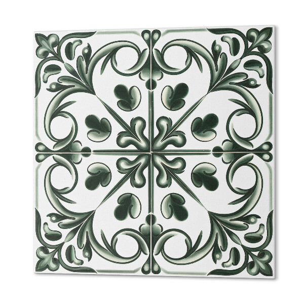 Wandbekleding vinyl Bloemmotief in tegelstijl